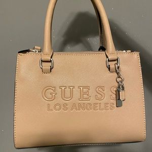 Brand New Cream Guess Handbag WITH Adjustable strap and Keychain